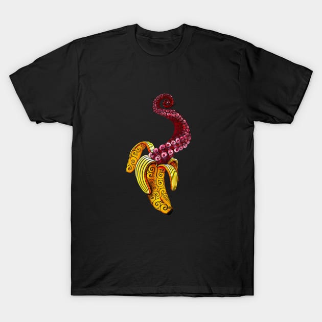 Swirly Mutant-Banana T-Shirt by VectorInk